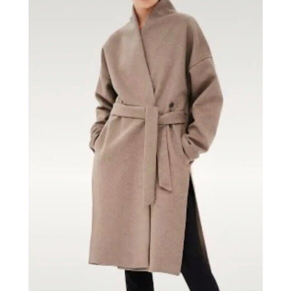Toteme Chelsea Wrap Wool Coat - Picture 1 of 8